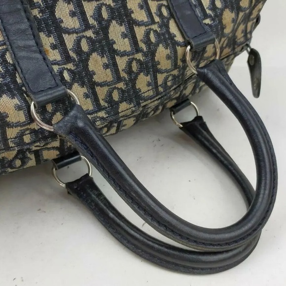 💎Authentic vintage Dior trotter canvas leather Boston bag w/original tags - Picture 3 of 16